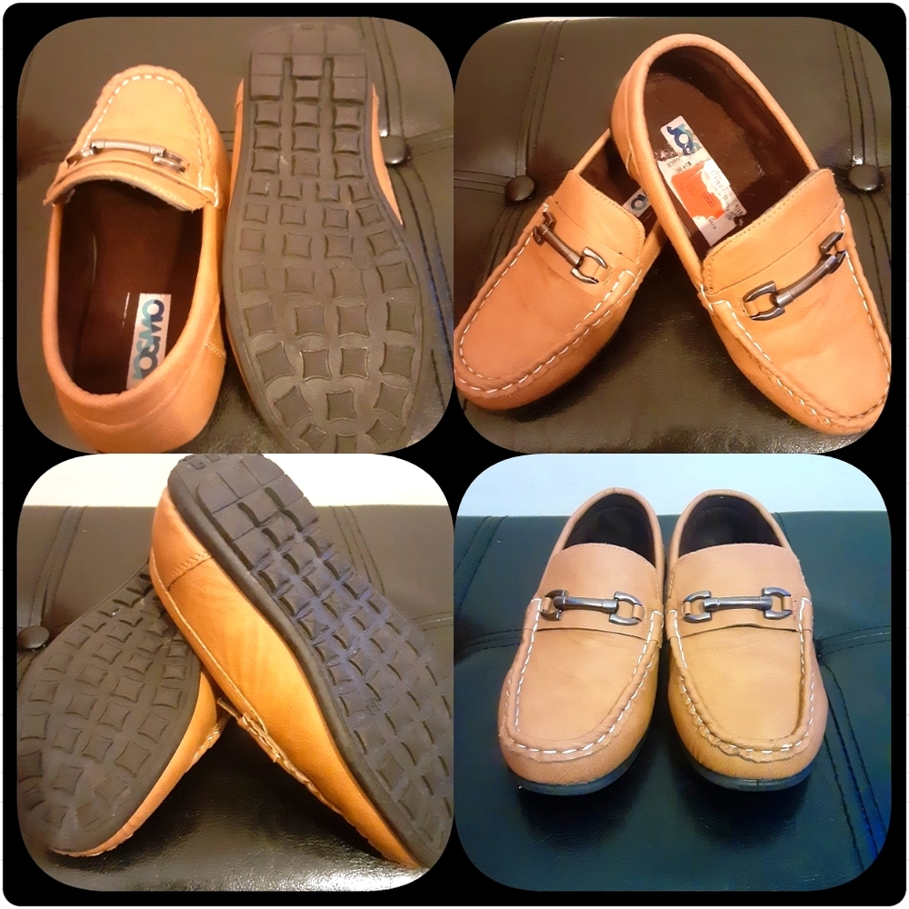 "Little Heroes" Josmo Tan and Black Dressy Loafers